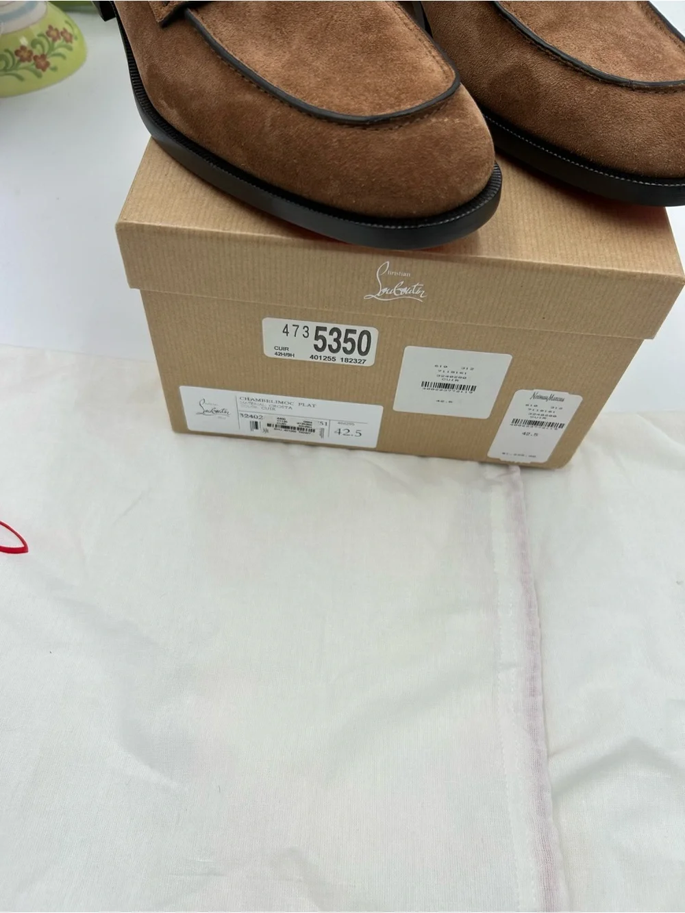 Men's Christian Louboutin CHAMBELIMOC loafers size 42.5 made in Italy